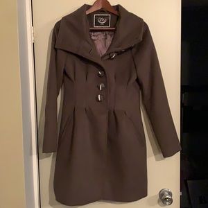 Womens  RW& CO Brown pea coat